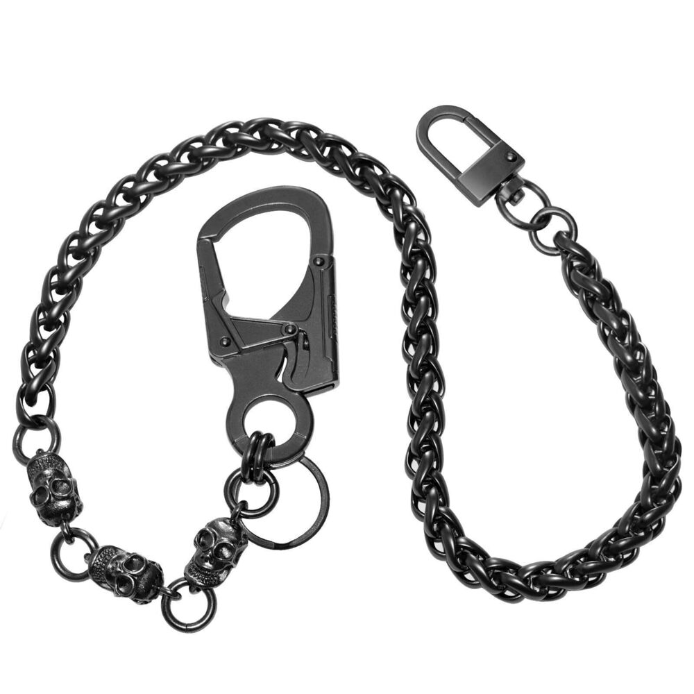 1245 Skull Pants Chain ,25''Heavy Punk Biker Anti-Theft Wallet Chains